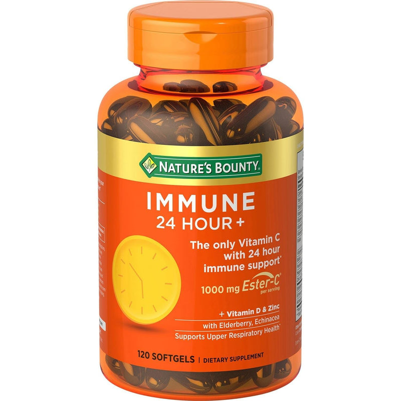 Nature’s Bounty Immune 24 Hour Immune Support Softgels, 1000mg Vitamin C, 120 Ct