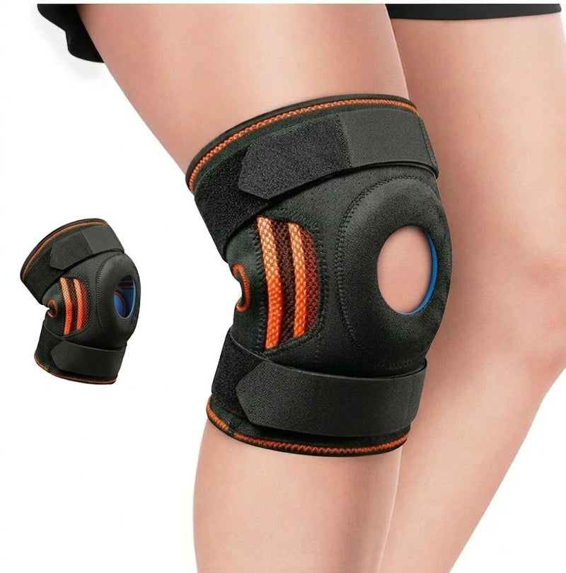 Knee Brace for Knee Pain Relief - Side Stabilizers & Patella Gel Pads, Knee Support for Running, Sports, Arthritis, ACL MCL, Compression knee Support (Medium) Medium