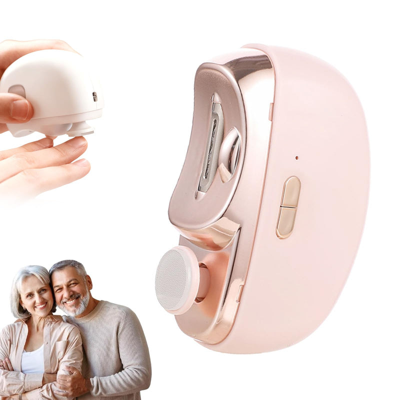 Electric Nail Clipper-2026 Upgraded 3 in 1 Automatic Electric Nail Clippers for Seniors, Baby and Adults,Polishing Clipper with LED Light,Suitable for Fingernail Toenails(Pink) Pink