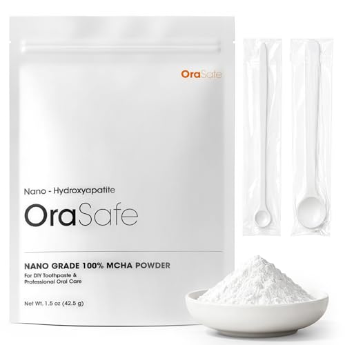 Nano Hydroxyapatite Powder Pure n-Ha Raw Ingredient 42.5g (1.5 oz) for DIY Toothpaste, Oral Care Formulations and Soap Making Fluoride Free