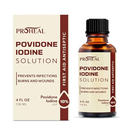 Povidone Iodine Solution 10% - 4oz Iodine Liquid for Preventing Infection