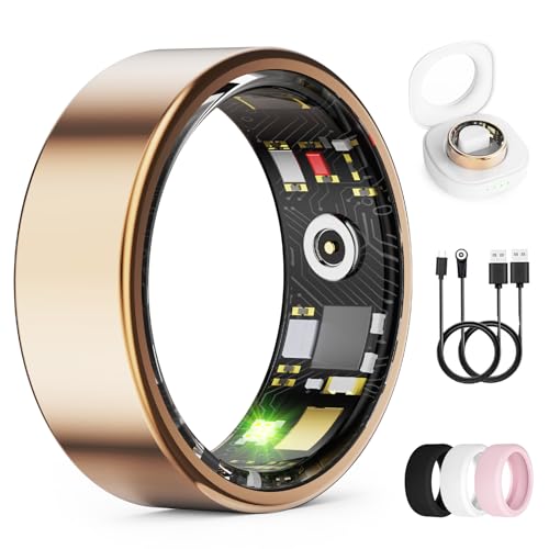 Smart Ring for Women & Men, Health Tracker Ring, Fitness Tracker Ring Rose Gold 11#