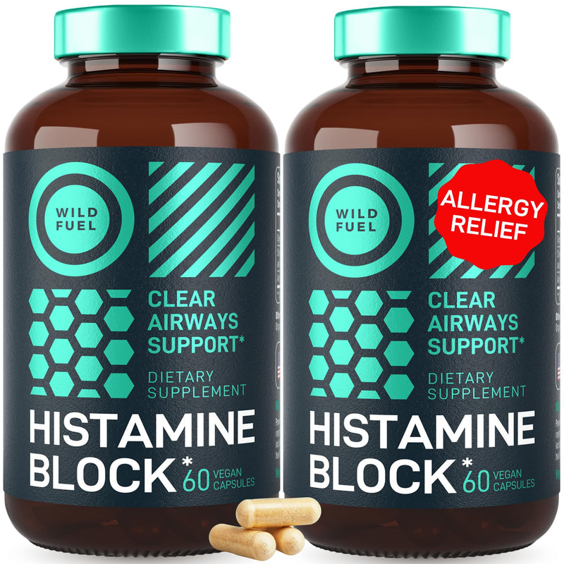 Histamine Block Flavonoids Supplements - Quercetin, Nettle, Atermesia Natural Source Flavonoids - Seasonal Allergy Balance Supplements Histamine Blocker - 120 Homeopathic Allergy Relief D-Hist Caps 60 Count (Pack of 2)
