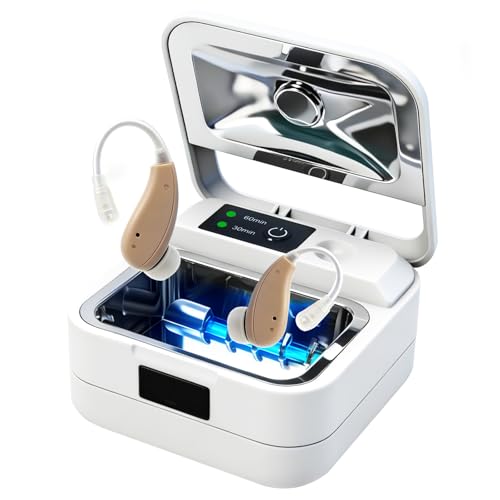 Hearing Aid Dryer Dehumidifier, 30 Mins Faster Drying Box with UV-C Light White Small