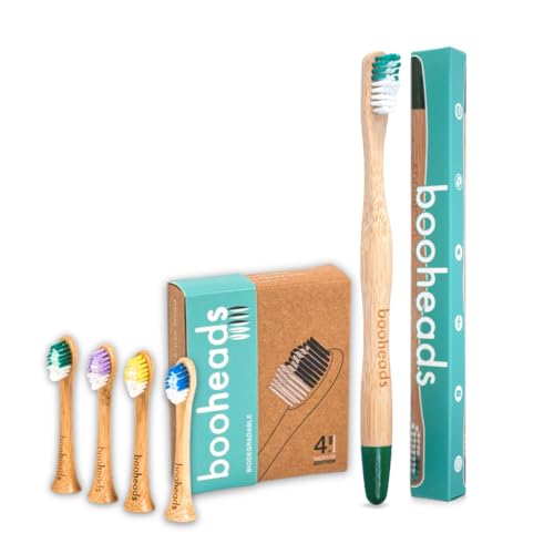 booheads Bamboo Electric Toothbrush Heads - Compatible with Sonicare* and Bamboo Toothbrush Bundle (Deep Clean)