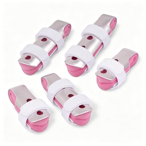 Finger Splint Brace Set for Joint Stabilization, 3-Size 5 Pack Fits Thumb/Middle/Index/Ring/Pinky Finger - Soft Support for Trigger Finger, Sprains, Arthritis & Broken Fingers (S/M/L)