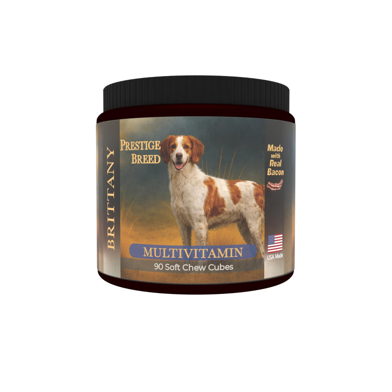 Brittany Multivitamins, 90 Count, Made in the USA with Real Bacon.