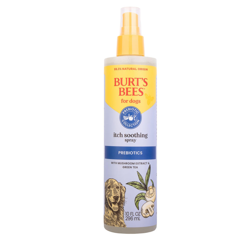 Burt's Bees for Pets Itch Soothing Spray for Dogs, Prebiotics Collection with Mushroom Extract & Green Tea, Naturally Derived Dog Itching Skin Relief Spray, 10oz 10 Fl Oz (Pack of 1)