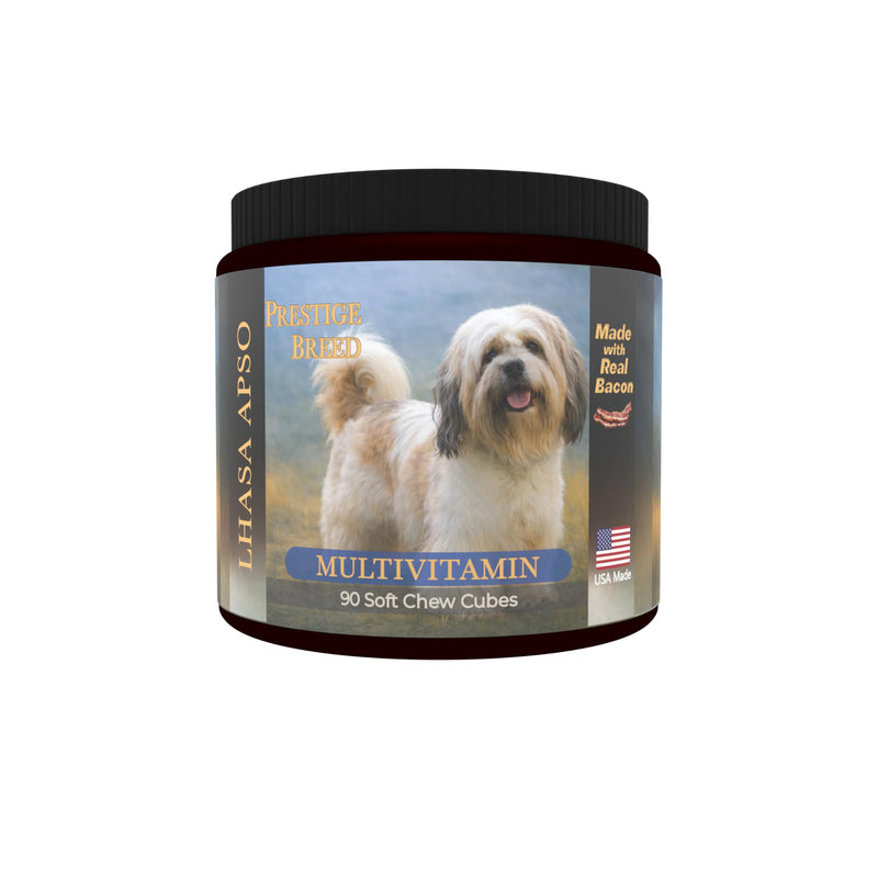 Lhasa Apso Multivitamins, 90 Count, Made in the USA with Real Bacon.