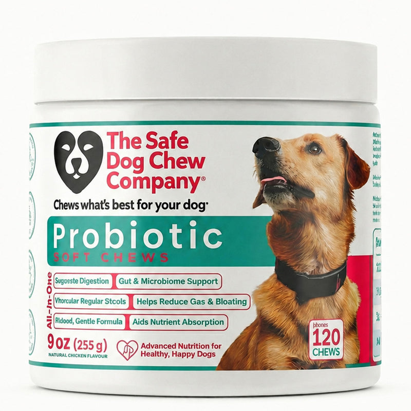 Probiotic Soft Chews for Dogs – Digestive Support with 6 Probiotic Strains, Pumpkin & Digestive Enzymes – Supports Gut Health, Regular Stools & Less Gas – Chicken Flavor – 120 Chews – Made in USA