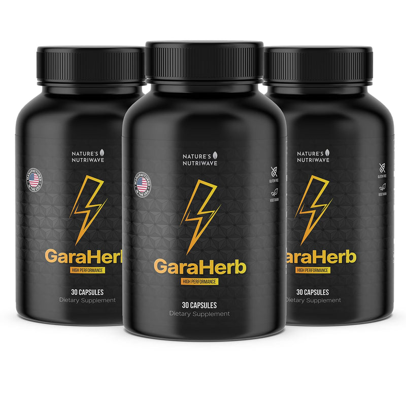 Garaherb – L-Citrulline, Maca & Pine Bark – 30 Ct, 3 Month Supply | Also includes Zinc with L-Citrulline, Maca, Velvet Bean & Pine Bark | Non-GMO, Stimulant-Free, Made in USA 30 Count (Pack of 3)
