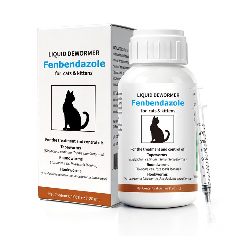 Dewormer for Cats - Fenbendazole for Tapeworms, Roundworms & Hookworms Broad Spectrum Dewormer