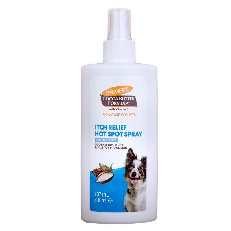 Palmer’s for Pets Hot Spot and Itch Relief Spray for Dogs with Cocoa Butter - Conditioning No-Rinse Skin Allergy Relief Mist with Vitamin E, Fragrance Free Formula, 8 Fl Oz Unscented 8 Fl Oz (Pack of 1)
