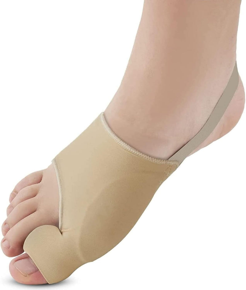 KTSAY 2PCS Bunion Corrector for Women & Men, Big Toe Straightener with Splint & Pads, Comfortable & Breathable for Day/Night Support, Hallux Valgus Pain Relief Non-Slip Socks (2, Beige) 2