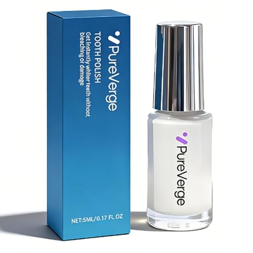Tooth Polish - Instant White Smile, Natural Tooth Whitening Gel Paint, Brush-On Liquid Formula to Improve Appearance, Portable Oral Care, Easy to Use & Portable, Long-Lasting Results
