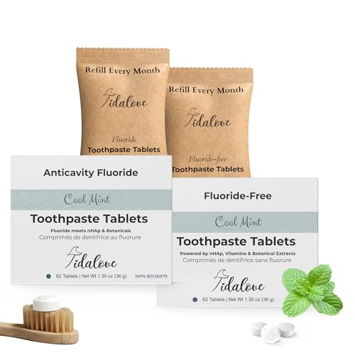 Toothpaste Tablet Refill Duo, Fluoride + Fluoride-Free, 2-Month