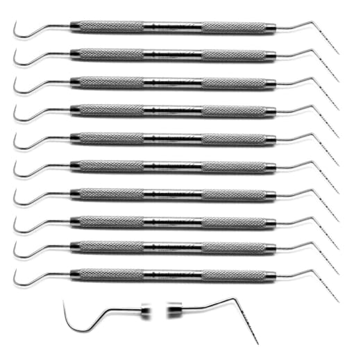 10Pcs Professional Dental Probe & Explorer Set - UNC15/23 Periodontal Instruments, 1-15mm Color-Coded, Lightweight Hollow Handle - for Dentists, Hygienists & Dental Schools