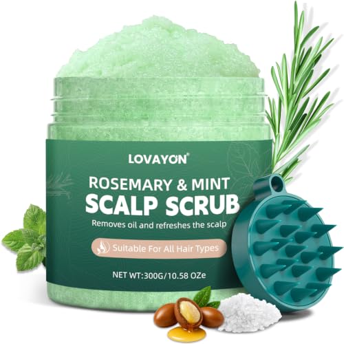Rosemary Scalp Scrub Exfoliator for Oily Scalp Deep Clean 10.58 oz