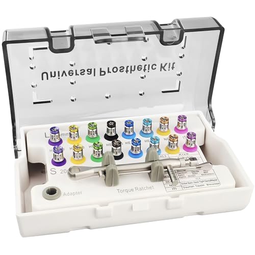 Dental Implant Torque Wrench Set, Autoclavable Universal Prosthetic Kit
