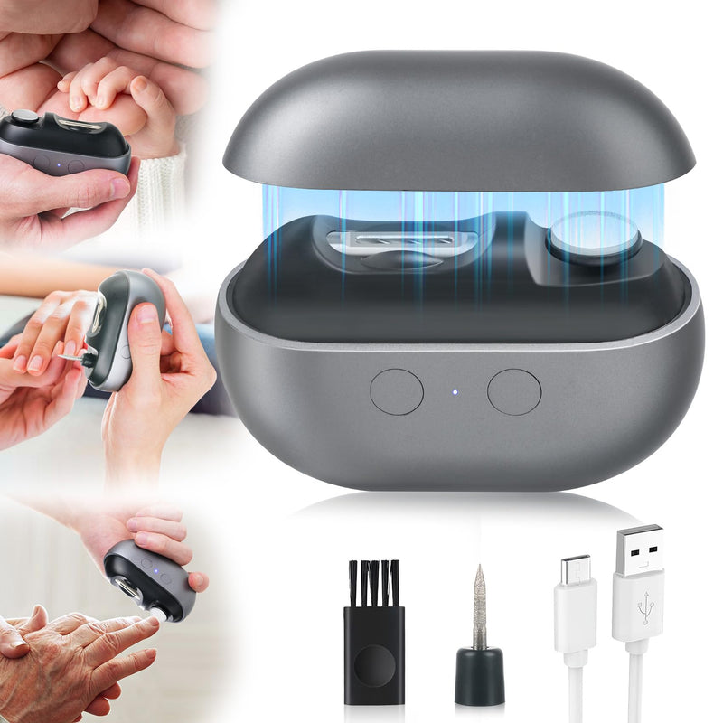 Electric Nail Clipper, 3 in 1 Electric Nail Trimmer and Polisher with LED Light & Clip Storage, USB Rechargeable, 2 Speed Electric Nail File for Baby, Kids, Caregivers, Seniors - BeesActive Australia