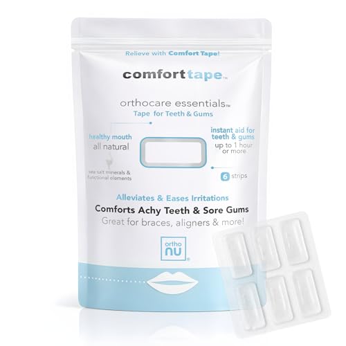 Comfort Tape, Instant Comfort and Relief for Oral Pain Caused by Braces, Aligners, Dentures and Dental Appliances, Up to 2 Hours of Relief for Orthodontic Pain