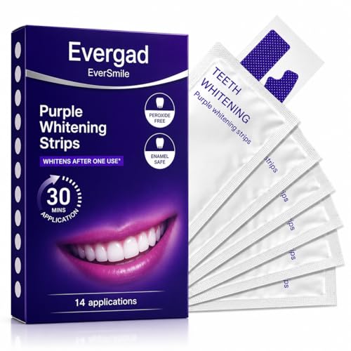 Purple Teeth Whitening Strips | 28 Whitening Strips | Enamel Safe,Sensitive