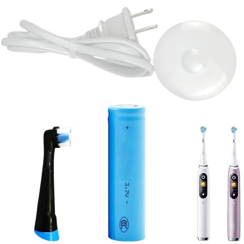 Complete Repair Kit for Oral-B iO Series 7 8 9: 1250mAh Replacement Battery + Inductive Charging Base + 1x Bonus iO Brush Head | Full Power Restoration Set, NiMH