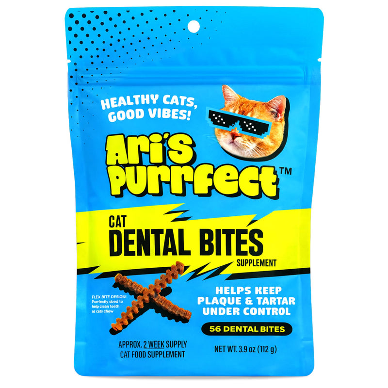 ARI'S PURRFECT Cat Dental Bites Soft Chews - Daily Dental Care for Healthy Teeth and Fresh Breath - Feline-First Formula Supports Oral Care with Two-Week Supply