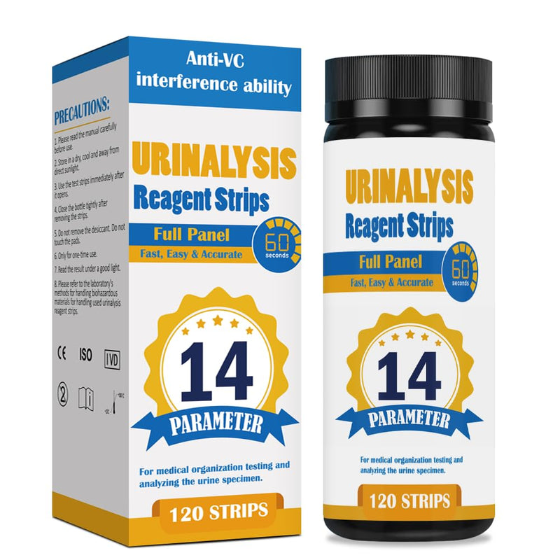14 URS Test Strips – Easy Home Urinalysis Strips for Routine Health Tracking, Accurate & Simple to Use
