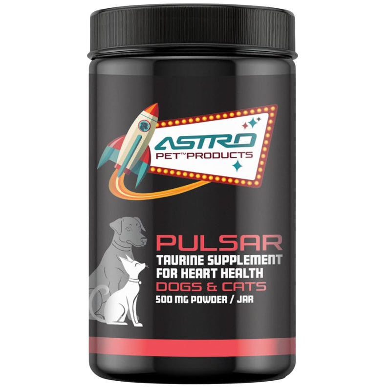 AstroPet - PULSAR - Taurine Supplement - For Dogs & Cats - Supports Heart Health - 100% Pure Human-Grade Taurine - Vision, Digestion, Immune & Overall Health Support - Made in USA - Powder - 500 Grams