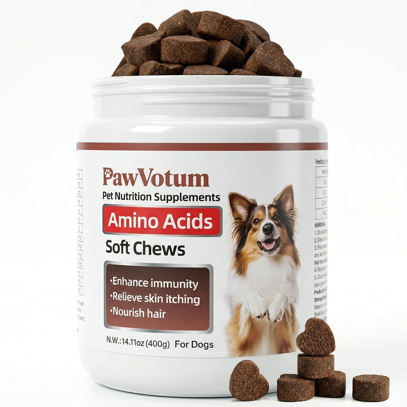 Amino Acids for Dogs,Dog Vitamins and Supplements, Support Immunity, Digestion, Skin & Coat, Muscle Health, Contains Lysine, DL-Methionine and Taurine