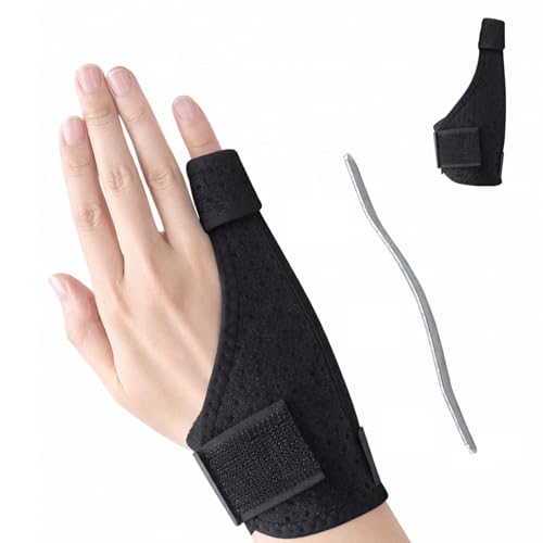 1PCS Pinky Finger Splint, Hand Splints for Straightening Fingers, Pinky Finger Brace, Pinky Splint for Arthritis, Tendonitis, Metacarpal Support, Adjustable Splint for Pinky Finger(Black)(Right) Right