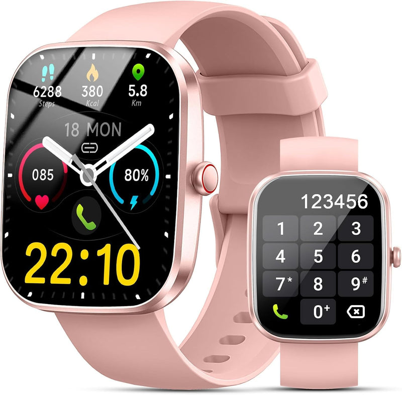 Smart Watch for Women Men (Answer/Make Call), 2026 New 1.91" HD SmartWatch, Fitness Watch with 120+ Sport Modes, IP68 Waterproof, Pedometer, Heart Rate/Sleep Monitor, Activity Tracker for Android iOS Pink