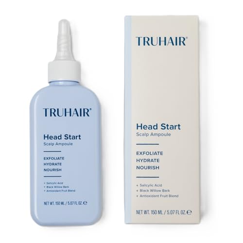 TRUHAIR Head Start Scalp Ampoule | Multi-Action Exfoliating & Nourishing Scalp Treatment | Salicylic Acid, Black Willow Bark & Biotin | Soothes, Hydrates & Reduces Flakes | 150ml/ 5.07 fl oz