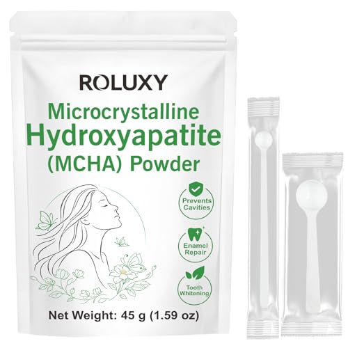 100% Pure Microcrystalline Hydroxyapatite Powder 45g (1.59 oz) | Non-Nano Micro crystalline hydroxyapatite Powder for Teeth | DIY Formulations | unflavored Mcha Crystals 45g (1.59oz)
