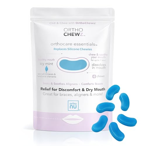 Ortho Chewz, Aligner Chew with Icy Mint Flavor, Orthodontic Chomper for Seating Aligners, Retainers and Oral Relief, Chew and Soothe, Dissolves in Mouth