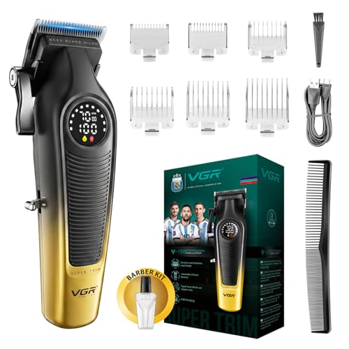 VGR 196 Professional Hair Clippers for Men with 7000 RPM Motor, Gold
