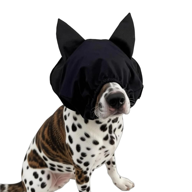 ITODA Dog Calming Muzzle Pet Eye Cover Adjustable Dog Blindfold Shading Anti-Anxiety Eye Cover for Grooming Anti Car Sickness M