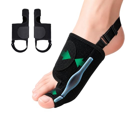 2PCS Bunion Corrector & Bunion Splints for Women & Men, Adjustable Big Toe Separator, Day/Night Orthopedic Support, Non-Surgical Hallux Valgus Relief & Hammer Toe Straightener
