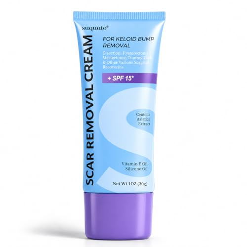 Advanced Silicone Scar Removal Cream – Professional Keloid Scar Treatment, Surgical Scars, C-Section, Hysterectomy, Mastectomy, Tummy Tuck, Acne Marks & Keloid Bump Removal Treatment – 30g 1 pack