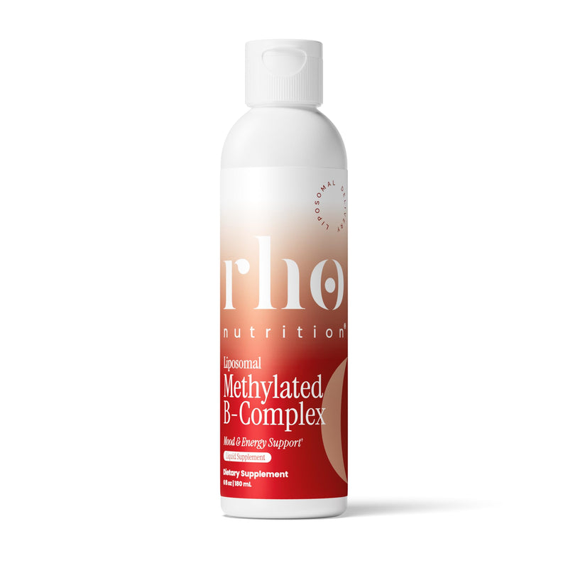 Rho Nutrition Liposomal Methylated B-Complex Liquid Supplement | High Absorption Formula, Active B Vitamins, Energy, Mood & Nervous System Support, 30 Servings