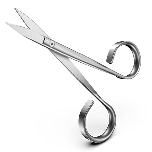 FVION Thick Toe Nail Scissors for Seniors – Precision Nail Scissor for Thick & Ingrown Nails, Stainless Steel Toenail and Fingernail Scissors with Ergonomic Handle (Silver) Silver