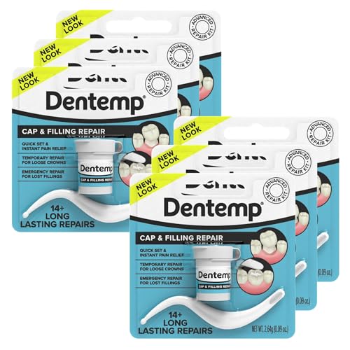 Dentemp Maximum Strength Lost Fillings and Loose Caps Repair, Pack of 6 (Packaging May Vary)