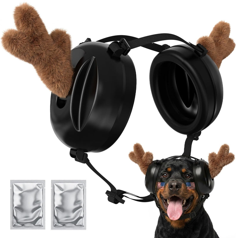 IAD Dog Ear Muffs Noise Protection – Noise Cancelling Dog Ear Muffs for Fireworks, Thunder & Anxiety Large