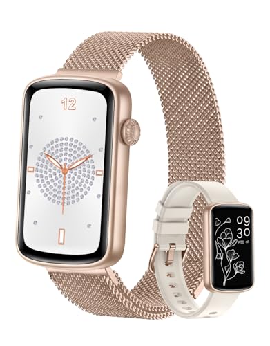 RUIMEN Fitness Tracker, Fitness Watches for Women Men with Heart Rate Monitor Blood Oxygen Sleep Tracker Pedometer, 1.47" Smart Watch Step Calorie Counter for Android iOS IP68 Waterproof (Gold)