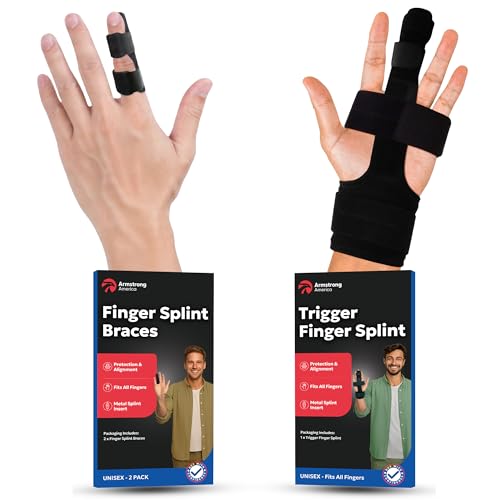 ARMSTRONG AMERICA Finger Splint Braces Bundle