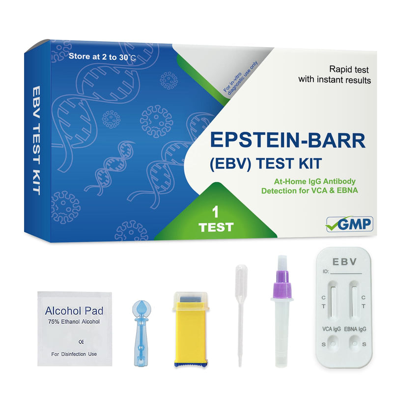 at-Home Epstein-Barr (EBV) Test Kit – Finger-Prick Sample, No Lab Visit Needed – Detects IgG Response to VCA & EBNA (for in Vitro Diagnostic Use Only) 1 Count (Pack of 1) - BeesActive Australia