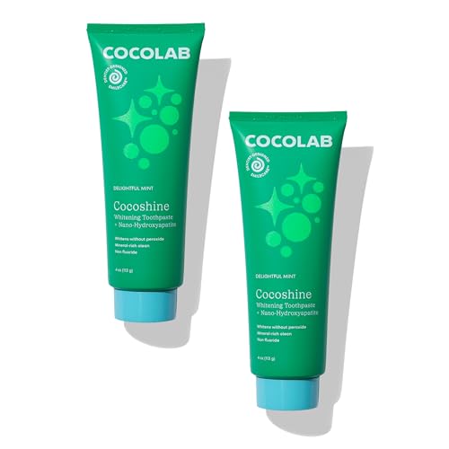 Cocoshine 15% Nano-Hydroxyapatite Toothpaste, COCOLAB, Mint 2-Pack 4 Fl Oz (Pack of 2) Delightful Mint