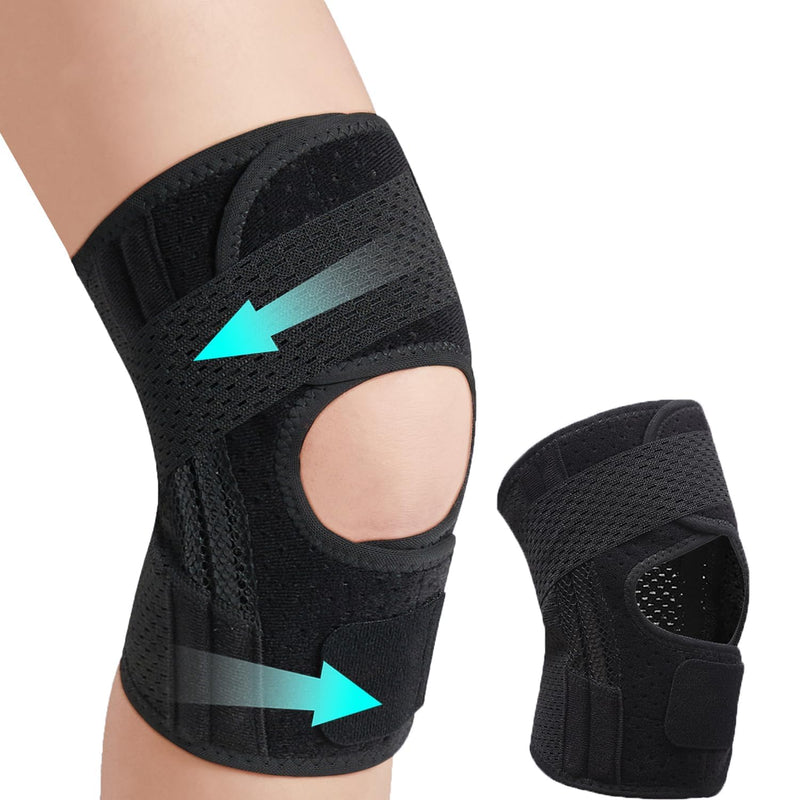 Knee Brace for Women & Men, Knee Brace for Meniscus Tear, Knee Pain Relief, Arthritis, Compression Knee Support Side Stabilizers, Injury Recovery, Running, Workout(Black, XX-Large) - BeesActive Australia