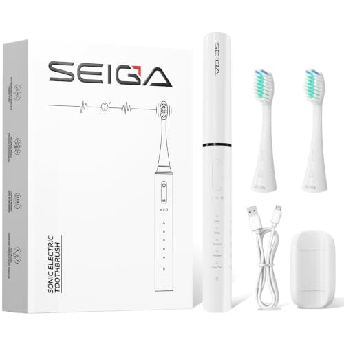 SEIGA Sonic Electric Toothbrush for Adults, Rechargeable Travel